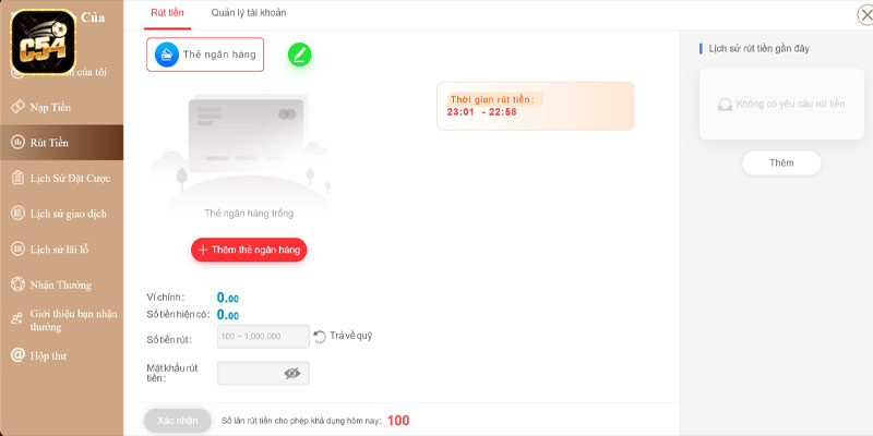 Các phương thức mà bạn cần thực hiện về tài khoản